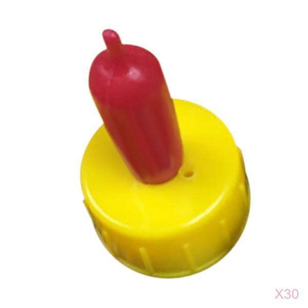 Jili Online Pack of 30 Durable Dog Cat Pet Drink Bottle Nipple Teat Lamb Kid Orphan Soft Ewe Goat Nipple Length 0.67 inch