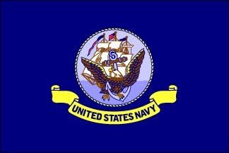 2x3 FT US Navy Flag Pole Sleeve Pole Hem Style Nylon US Made