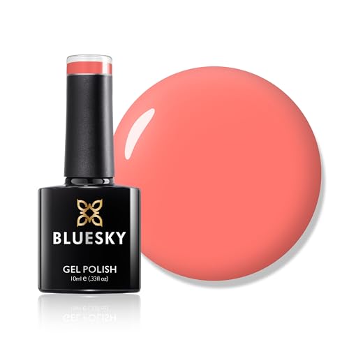 Bluesky Gel Nail Polish 10ml Summer Coral BSH019 - Peach Coral UV LED Gel Nail Varnish Chip-Free 21 Day Manicure Professional Salon & Home Use Easy Soak Off Vegan & Cruelty Free
