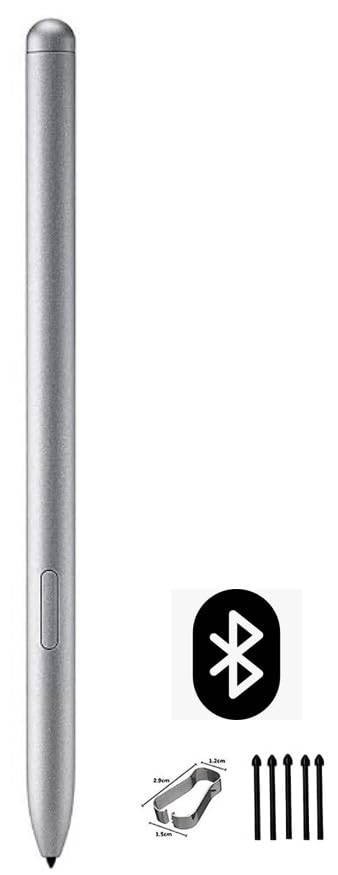 Galaxy Tab S7 Stylus Pen (WithBluetooth) Replacement for Samsung Galaxy Tab S7|Tab S7 Plus All Verisons +Tibs/Nibs (Silver)