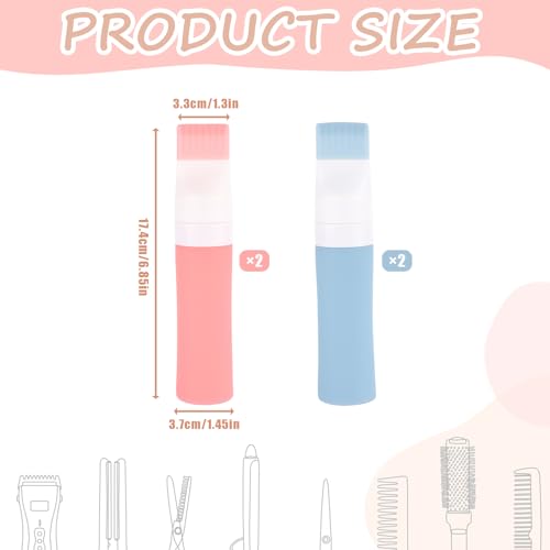 PEUTIER Pacote com 4 frascos aplicadores de pente de raiz de cabelo de silicone macio de 80 ml para