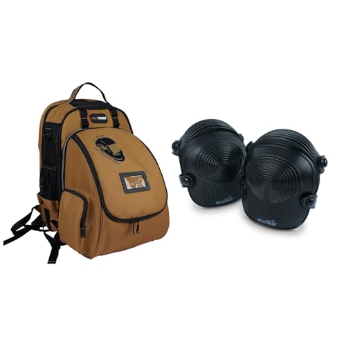 Image of MELOTOUGH Welding Tool backpack for Tools and Helmet Extreme Gear Pack with Large Capacity Welding Helmet Bag,Work Knee Pads for Men Women Construction, Flooring, Roofing - Comfortable and Non Slip