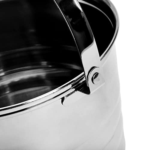 Elsjoy E-STEELICEBUCKET-3QT 2 Pack 3 Quart Stainless Steel Ice Bucket thumb #5