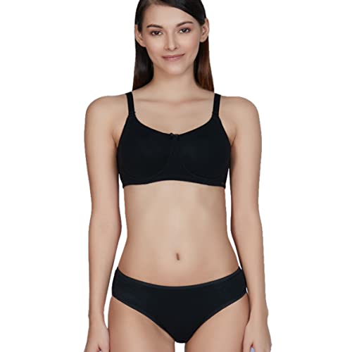 Image of Amante Women's Essential Comfort Non-Padded Non-Wired Full Coverage T-Shirt Bra | Seamless Cotton Blend | Moisture-Wicking Fabric | All-Day Support Bra
