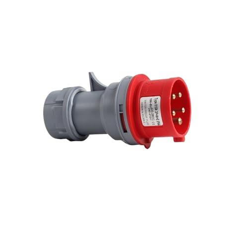 Connecteur industriel 5 broches 16A mâle femelle IP44 en cuivre rouge avec gaine nylon