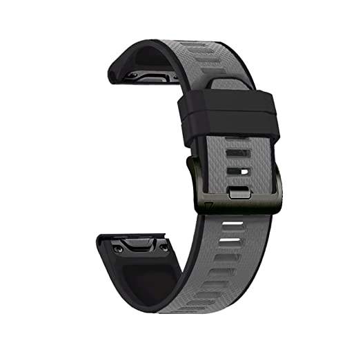 Correa de silicona de 26mm para Garmin Fenix 6X Pro pulsera de ajuste rápido para senderismo