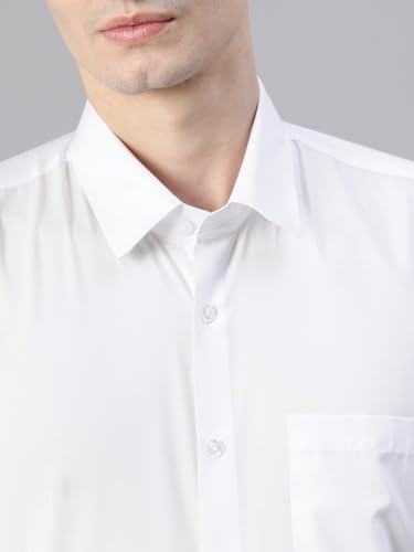 Image of Majestic Man Men's Solid Cotton Blend Wrinkle-Resistant Slim Fit Easy-Iron Formal & Office Wear