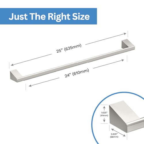 Image of Gatco 5660 A-Line Towel Bar, 24 Inch, Satin Nickel