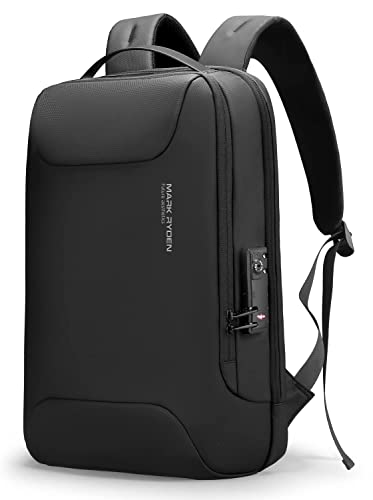 Muzee Laptop Backpack For Men Business Backpack With TSA Lock Charging Pulg Waterproof Backpack Fit 15.6 inch PC Slim Casual Daypack