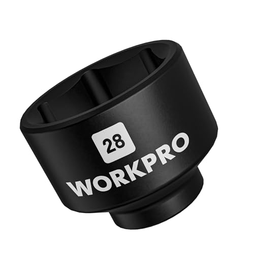 WORKPRO 28mm Oil Filter Socket Wrench Oil Filter Removal Tool Oil Filter Change Set Ideal for Some Dodge Ram 6.7L Cummins Oil/Fuel Filter Canister