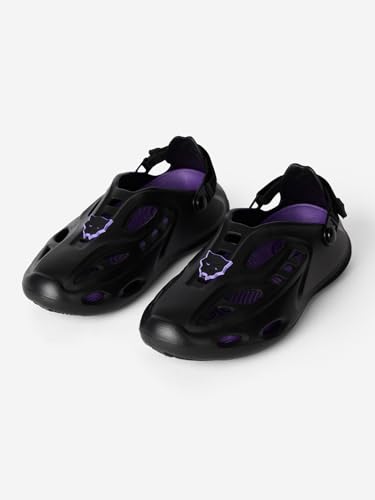 Image of The Souled Store Hydros: Men Clogs | Lightweight EVA Slip-on Sandals for Men with Adjustable Velcro Strap, Removable Laces & Detachable Naruto Silicone Charms