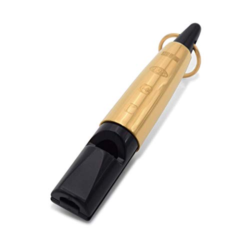 Acme hondenfluitje nr. 210,5 met edele sterling zilveren hoes | Individuele gravure mogelijk | Leuk cadeau-idee, geschikt, Geplateerd sterling geelgoud.