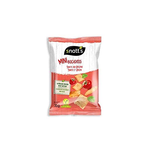 30 Beutel Snatts MINI Brotsnack Tomate/Oregano a 35g Mini Bocaditos Snatt´s