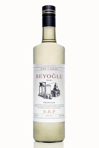 Beylerbeyi - Beyoğlu Premium Raki 100cl | Eau de Vie Turque Aromatisée à l'Anis - 100% Raisins Frais - Sans Sucres Ajoutés | Triple Distillation - Volume...