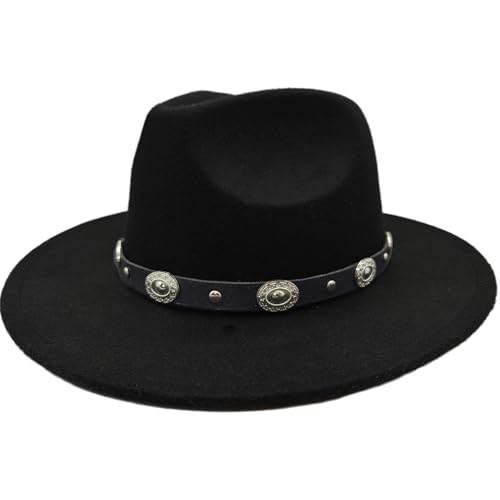 Lusstiazz Hat Bands for Cowboy and Cowgirl Western Accesories for Men and Women Silver Leather Style Hat Belt Band