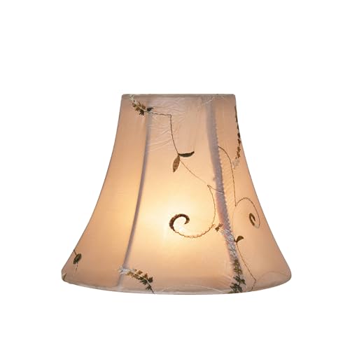 Image of Aspen Creative 30009 Small Bell Shape Chandelier Clip-On Lamp Shade, Gold, 3 inch Top x 6 inch Bottom x 5 inch Slant