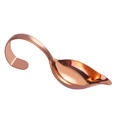 Doitool Sauce Drizzle Spoon Sauce Ladle Decorating Spoon Gravy Soup Ladle Stainless Steel Culinary Precision Drawing Saucier Spoons With Tapered Spout Rose Gold #TOP4