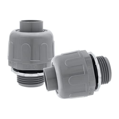 LifCratms 2pcs 1/2 Inch NPT Liquid Tight Connector 180-Degree Electrical Conduit Connector Fitting