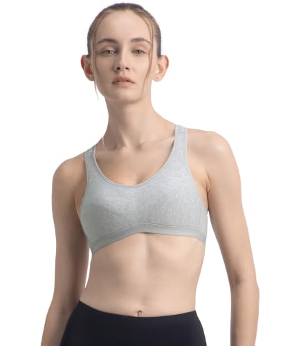Image of Jockey 1378 Women Wirefree Padded Cotton Elastane Racerback Active Bra