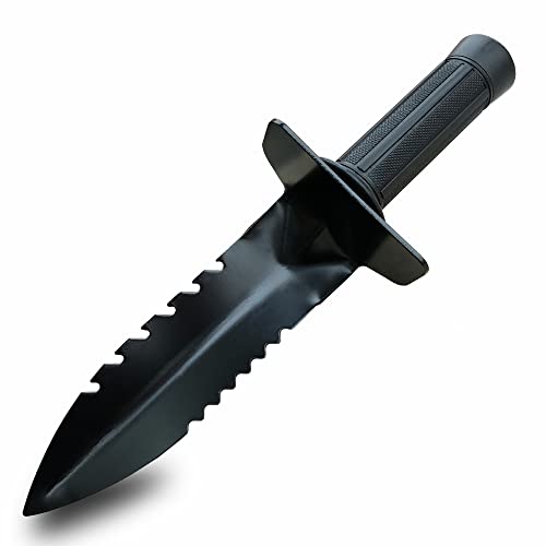 SHANFEEK Metal Detecting Shovel Heavy-Duty Garden Trowel Spade Tools for Outdoor(Black)