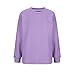 LIKEOUL Long Sleeve Shirts for Women Casual Crew Neck Tops Loose Fit Comfy Solid Color Basic Tee Shirts