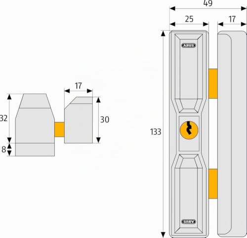 Manilla con cerrojo Abus 118883 para la seguridad eficaz de ventanas en color blanco 4