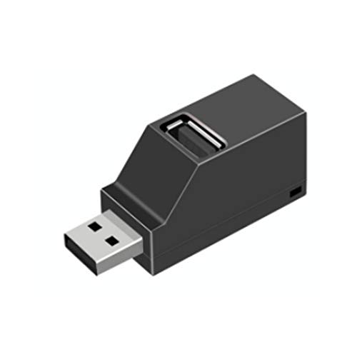 USB Hub 3-Port USB 2.0 Ultra Compact Data Hub/Splitter High Speed for PCs Laptops, USB Flash Drives, Keyboard, Mouse