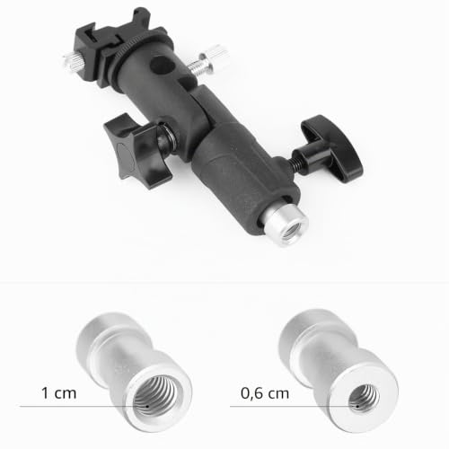 Soporte Speedlite ChromLives tipo E giratorio con zapata para flashes de cámaras reflex 5