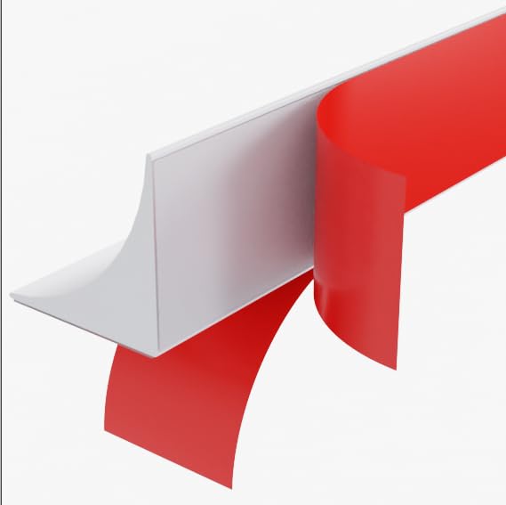 10M Silicone Shower Edging Seal Strip Self Adhesive Skirting Board Trim Laminate Floor Beading Quadrant Strip for Tile Edging Wall Corner Kitchen Wet Room Shower Tray Bathtub Water Barrier,13x13mm — image 1