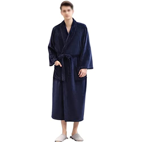 Bathrobe Plus Size Pajamas For Women Lovers Men's Long Warm Winter Flannel Kimono