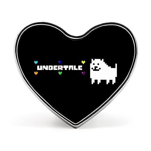 ブローチ 缶 アンダーテール 犬 ボタン ハート シルバーバッジ ピンブローチ 心型 襟章 徽章 Badge 胸章 デコレーション お洒落 ギフトメンズ/レディース 衣類アクセサ 帽子やバッグ飾り