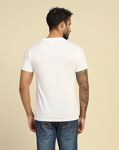 Image of VastraVibes Cotton Regular Fit T-Shirt Round Neck Casual Mens Plain Tshirt