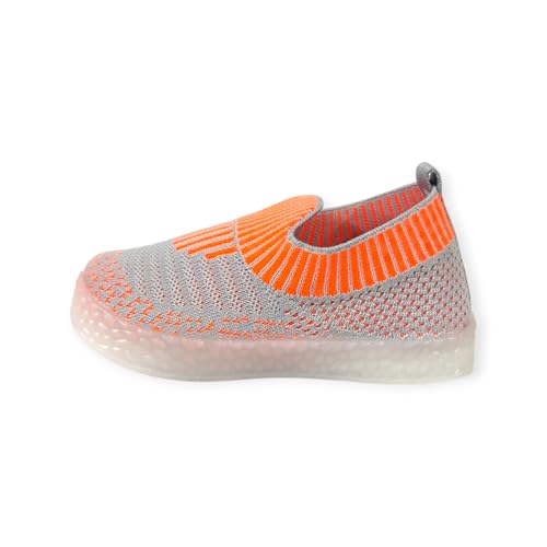 Image of Coolz Kids Unisex Casual Knitted Shoes with Multicolored LED Lights Blink-7 for 1-4 Years Boys and Girls