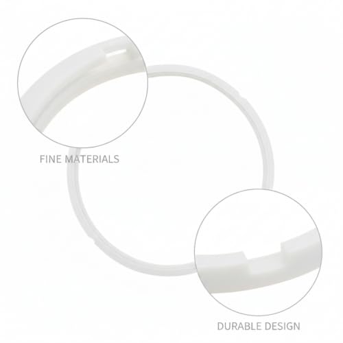Anillo de sellado de silicona premium para ollas de presión eléctricas, reemplazo duradero en color blanco, compatible con diámetros de tapa de 7.1 a 10.2 pulgadas (1 unidad) miniatura 6