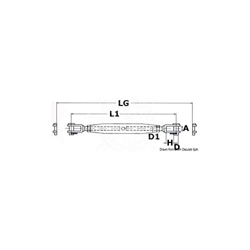 OSCULATI Ridoir avec Deux chapes Fixes AISI 316 16 mm