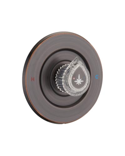 Image of Shower Faucet Trim Kit Compatible with Moen Fit Chateau Valve Only, Pull-on Push-off Design Knob Handle, Oil Rubbed Bronze