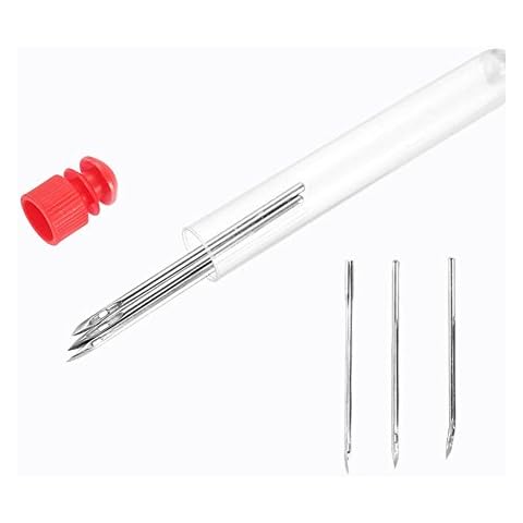 Teekit Speedy Stitcher Needle Kit Diamond Point Stainless Steel Needles for Sewing Cover