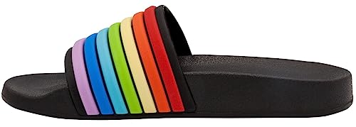 Juicy Couture Women's Wynnie Womens Slide Sandals, Beach Sandal, Flip Flops, Size 10 Black Rainbow #TOP16