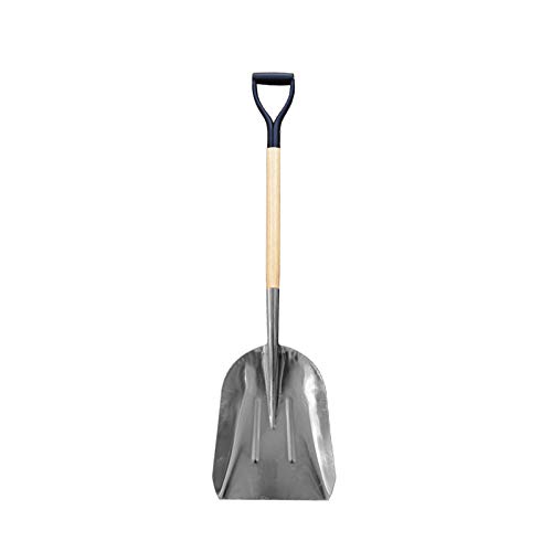ulti Purpose Snow and Grain Shovel 36.5 cm Wide with Aluminum Head and Wooden Handle Ideal for Snow Grains Sawdust Coal and Light Materials Gardening Tool for Versatile Use