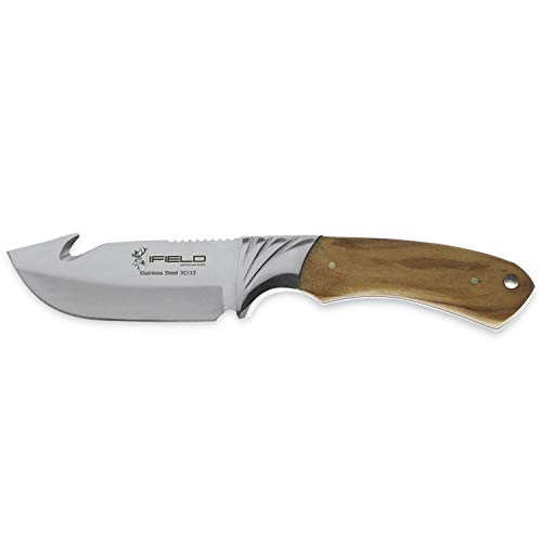 iFIELD Cuchillo desollador Camper EL29010, longitud 22,5 cms, hoja 10,5 cm, grosor 3,8 mm, mango de...