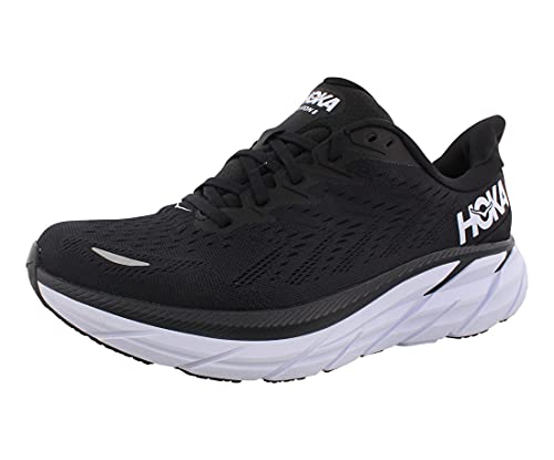 HOKA ONE ONE Clifton 8 Womens Shoes Size 9, Color: Black/White