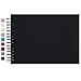 12.2 x 8.5 Inch Hardcover Kraft Blank Black Page DIY Scrapbook Photo Album, 80 Pages (40 Sheets) Wedding Anniversary Family Small Scrapbook Photo Album (Black)