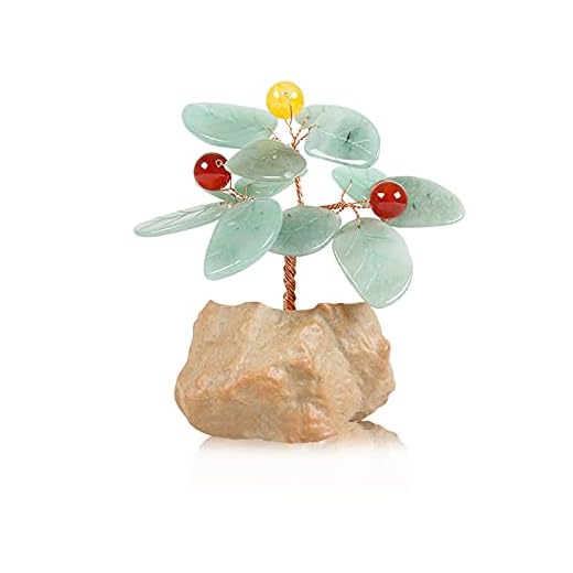 Konstgjorda bonsaiträd Liten sten kruka pengar träd feng shui kristall bonsai träd ädelsten träd prydnad för hem kontor dekoration rikedom läkande gåva Simuleringsträd (Color : D)