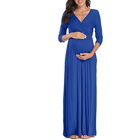 MUSIDORA Maternity Dress for Photoshoot Royal Blue XL Cover