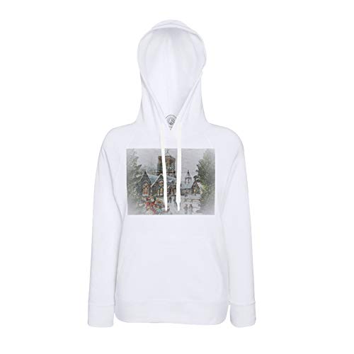 Sweat à capuche paysage de Noël vintage idéal pour vos soirées au coin du feu