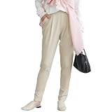 [n'OrLABEL] ノアールレーベル オシャレウォーカー ストレッチパンツ レディース 【美シルエットテーパードレギパン】 ロング パンツ テーパード ストレッチ 春 夏 秋 冬 美脚 レギンスパンツ シンプル 無地 通勤 通学3L ライトベージュpfn0204