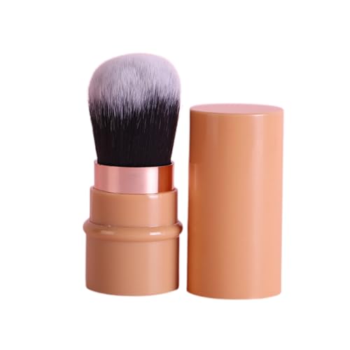 Kabuki Brush for All Face Makeup & Foundation for Liquid, Cream and Powder, Cruelty-Free & Vegan (Bean paste pink)