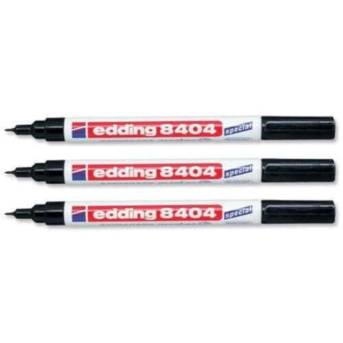 3 x EDDING 8404 Permanent Black Garden Markers