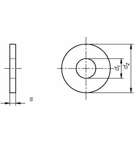 Reidl Scheiben mit Außendurchmesser ca. 3 d 13 x 37 mm 3 ISO 7093 A2 blank 250 Stück