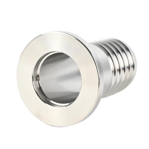 Image of QiiMii KF16 Flange to 20mm Rubber Hose Barb Adapter Fitting 304 Stainless Steel for Vacuum